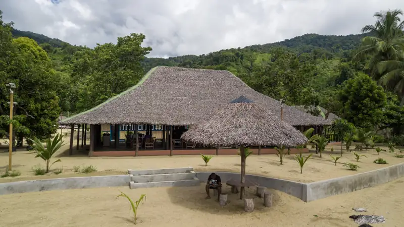 Façade du lodge